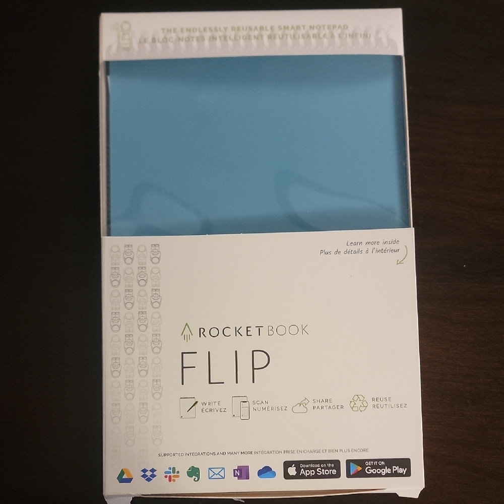 Rocketbook Flip Reusable Smart Notepad - Blue